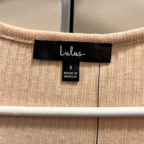 Lulu's Beige Ribbed Bodysuit - Picture 3 of 4